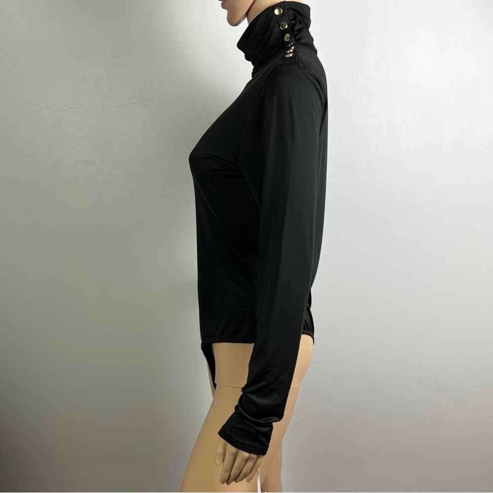 NEW AMANDA UPRICHARD BLACK TURTLENECK BODYSUIT - Picture 6 of 8